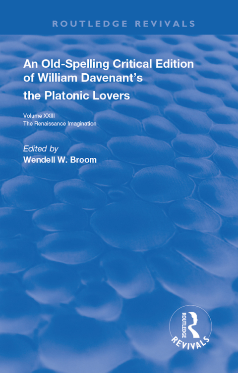 Cover image for book William Davenant’s The Platonic Lovers