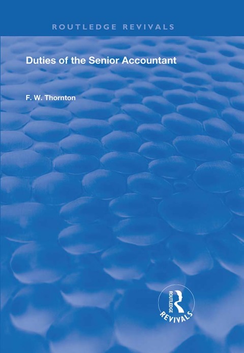 Cover image for book Duties of the Senior Accountant