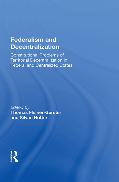 Cover image for book Federalism and Decentralization