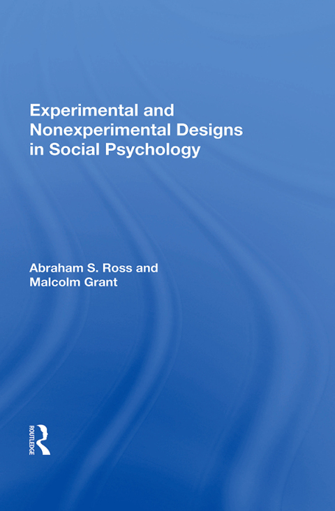Cover image for book Experimental and Nonexperimental Designs in Social Psychology