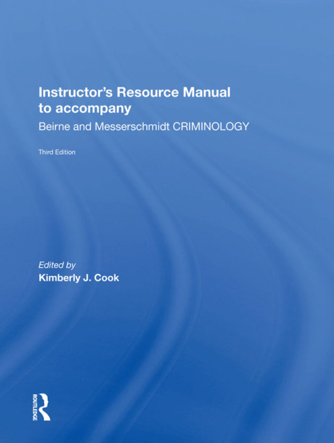 Cover image for book Instructor's Manual To Accompany Criminology