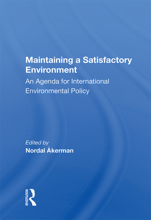 Cover image for book Maintaining A Satisfactory Environment