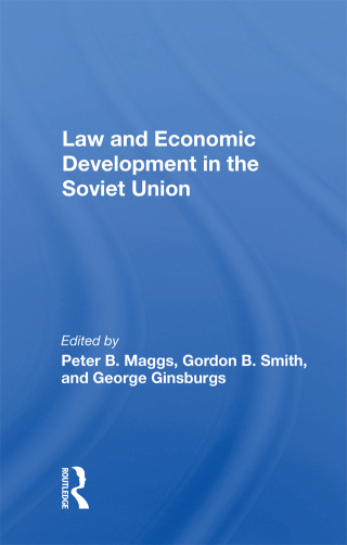 Law And Economic Development In The Soviet Union