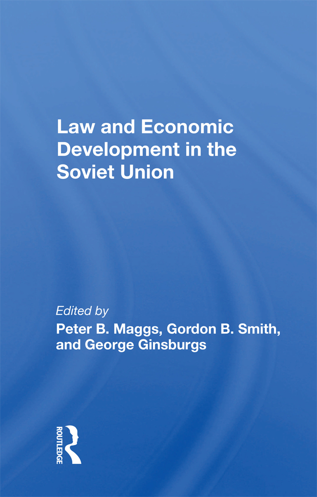 Law And Economic Development In The Soviet Union