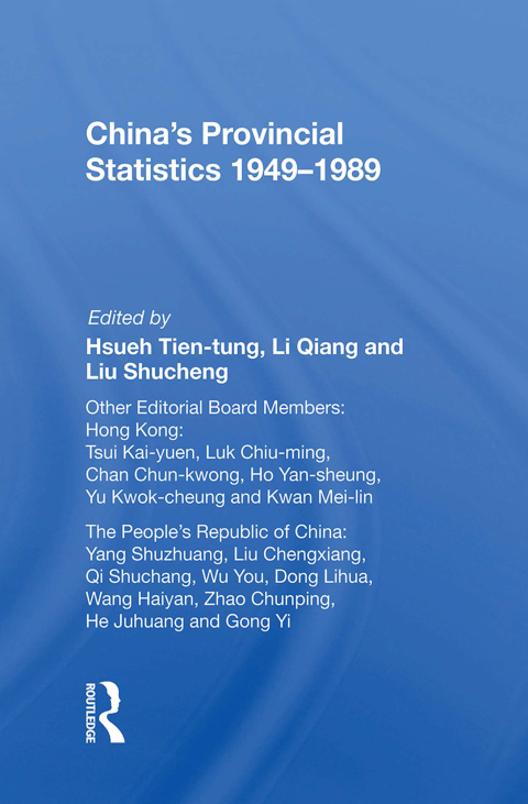 China's Provincial Statistics, 1949-1989 