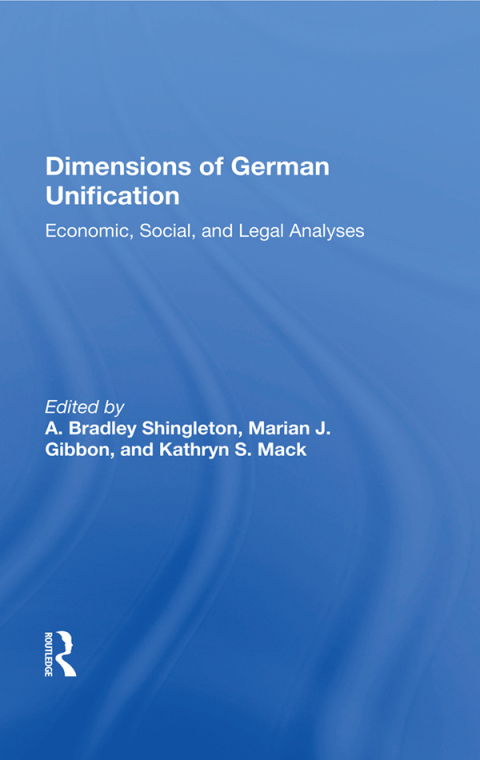 Cover image for book Dimensions Of German Unification
