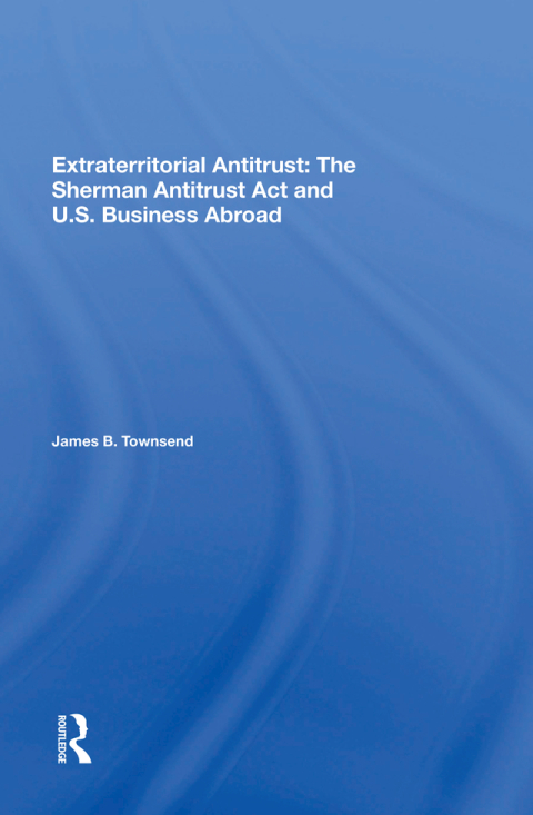 Cover image for book Extraterritorial Antitrust