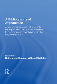 Titelbild: A Bibliography Of Afghanistan 1st edition 9780367022600