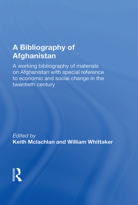 Cover image for book A Bibliography Of Afghanistan