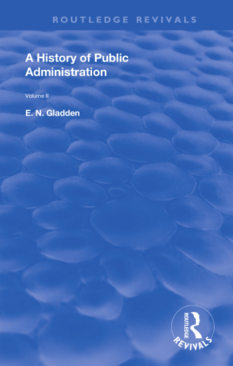 Cover image for book A History of Public Administration