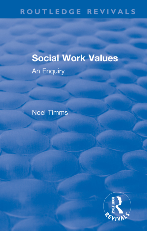 Cover image for book Social Work Values
