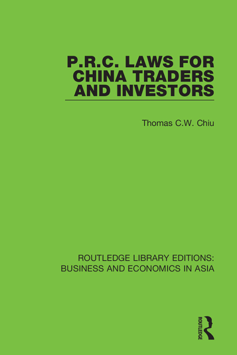 Cover image for book P.R.C. Laws for China Traders and Investors