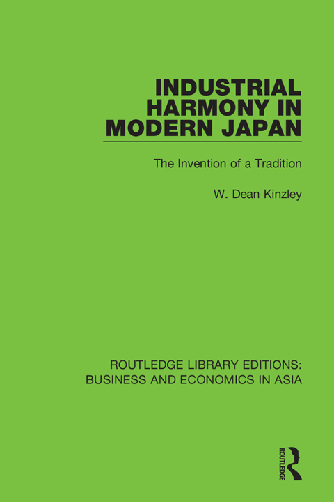 Cover image for book Industrial Harmony in Modern Japan