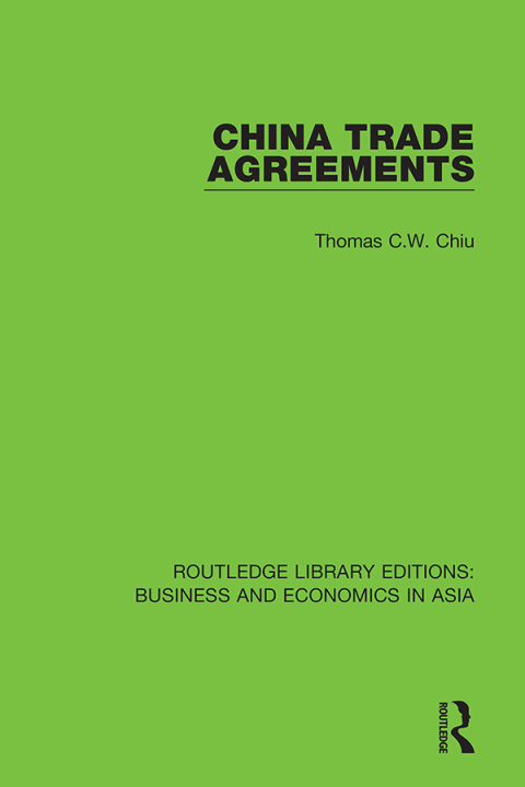 Cover image for book China Trade Agreements