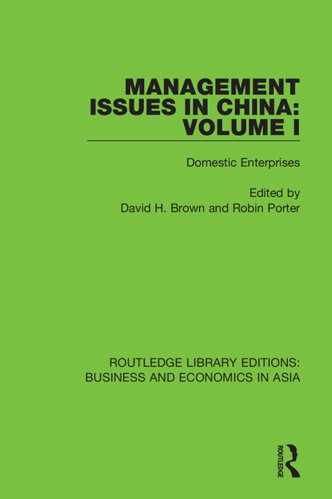 Cover image for book Management Issues in China: Volume 1
