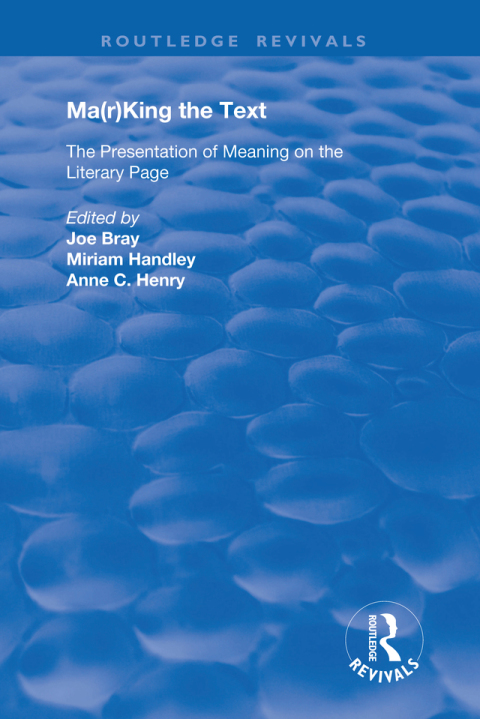 Cover image for book Ma(r)king the Text