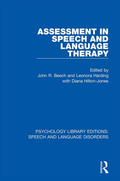 Cover image for book Assessment in Speech and Language Therapy
