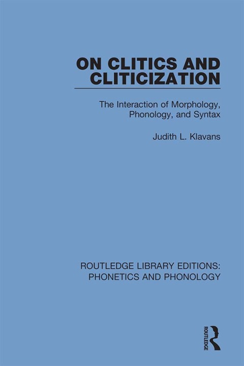 Cover image for book On Clitics and Cliticization