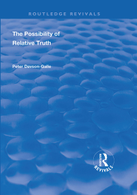 Cover image: The Possibility of Relative Truth 1st edition 9781138336469