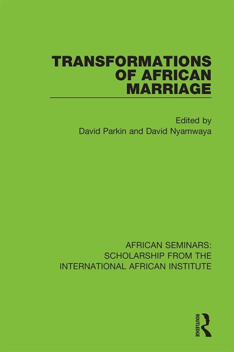 Cover image for book Transformations of African Marriage