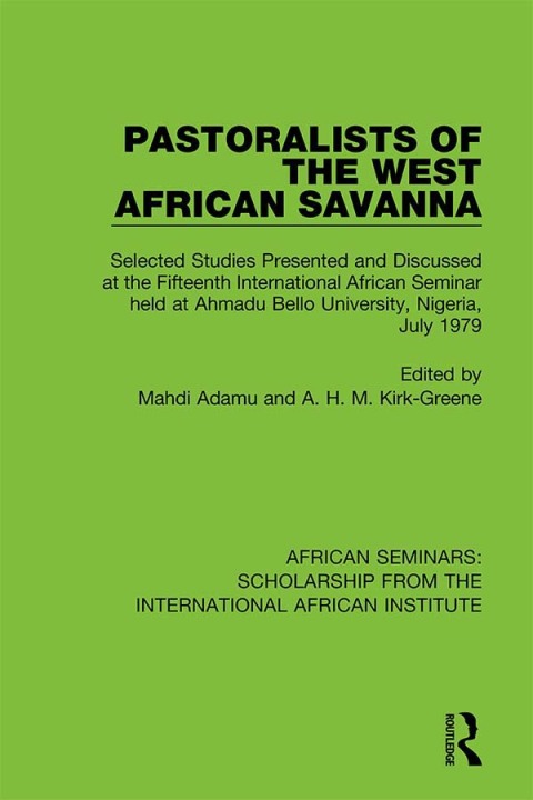 Cover image for book Pastoralists of the West African Savanna