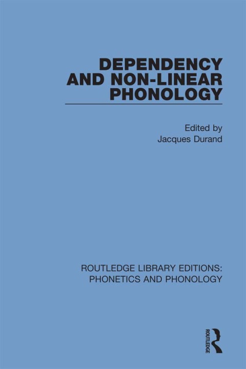 Cover image for book Dependency and Non-Linear Phonology