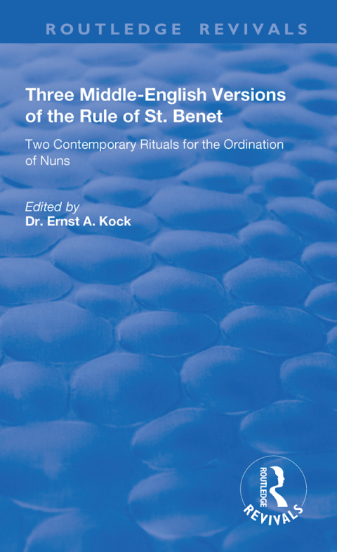 Cover image for book Three Middle-English Versions of the Rule of St. Benet
