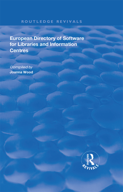 Cover image for book European Directory of Software for Libraries and Information Centres