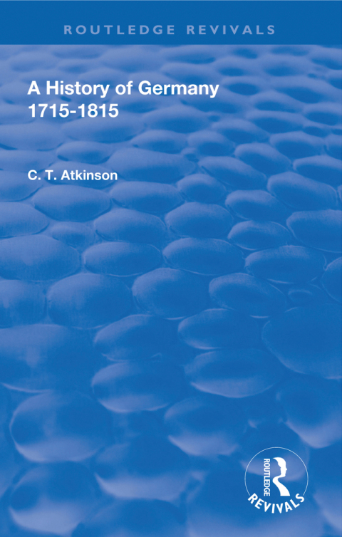 Cover image for book A History of Germany 1715-1815