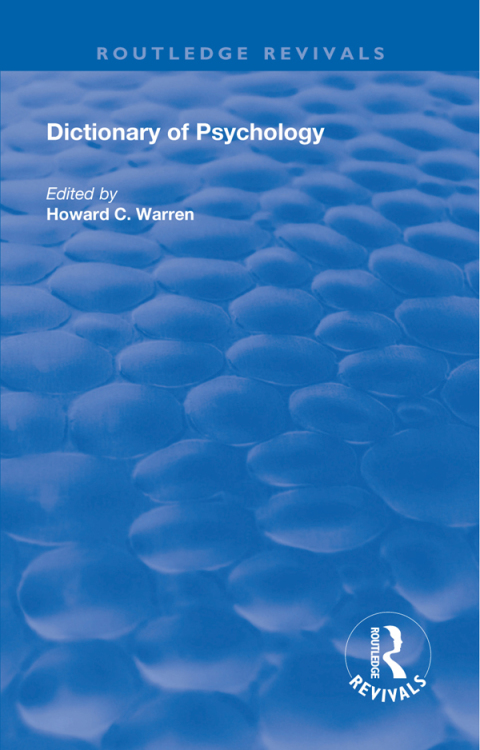 Cover image for book Dictionary of Psychology