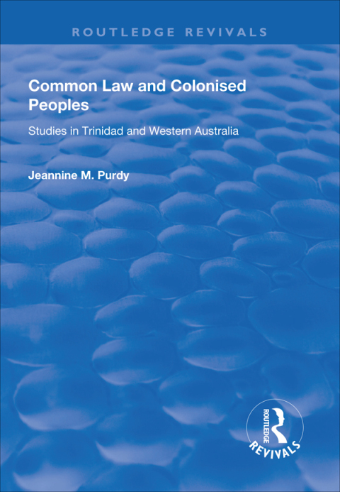 Cover image for book Common Law and Colonised Peoples
