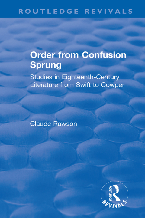 Cover image for book Order from Confusion Sprung