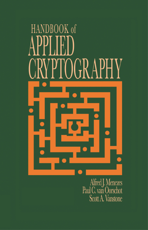 Cover image for book Handbook of Applied Cryptography