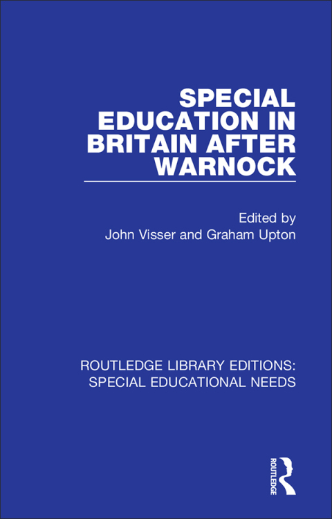 Cover image for book Special Education in Britain after Warnock