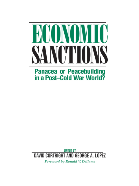 Cover image for book Economic Sanctions