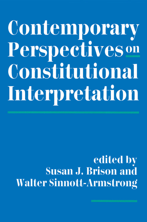 Cover image for book Contemporary Perspectives On Constitutional Interpretation