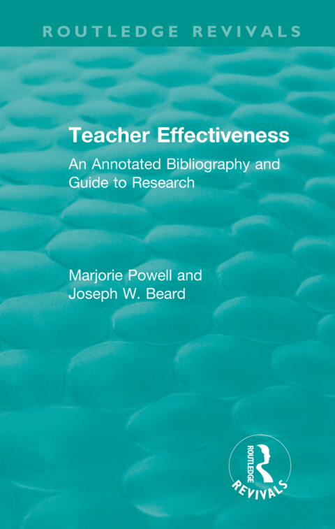 Cover image for book Teacher Effectiveness