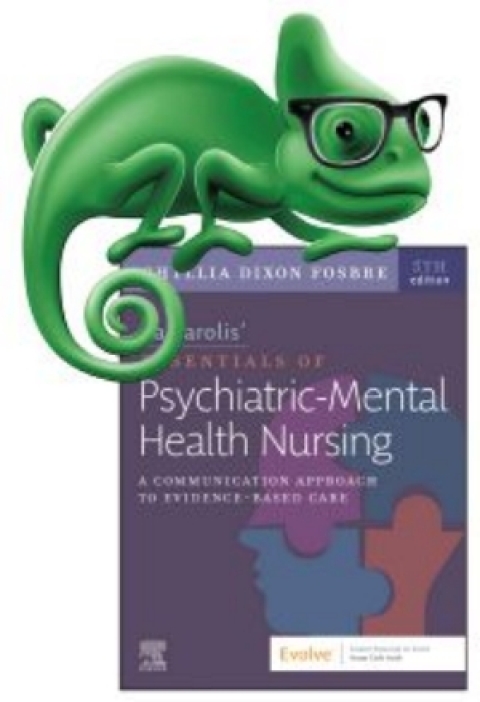 Cover image for book Elsevier Adaptive Quizzing Varcarolis' Essentials of Psychiatric Mental Health Nursing