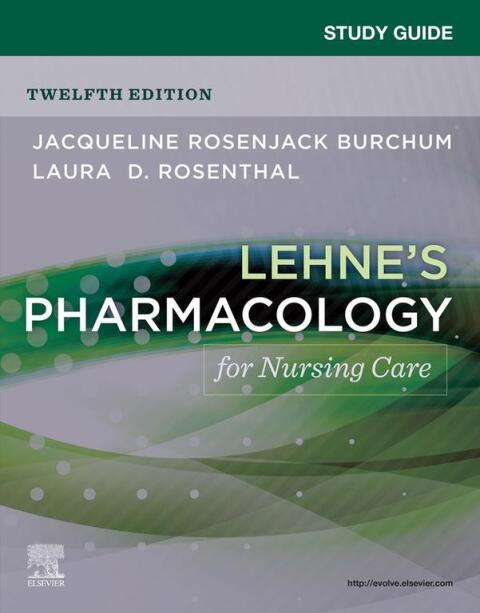 Cover image for book Study Guide for Lehne's Pharmacology for Nursing Care