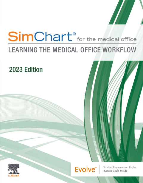 Cover image for book SimChart for the Medical Office: Learning the Medical Office Workflow - 2023 Edition