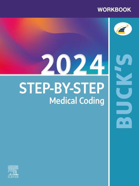 Cover image for book Buck's Workbook for Step-by-Step Medical Coding, 2024 Edition