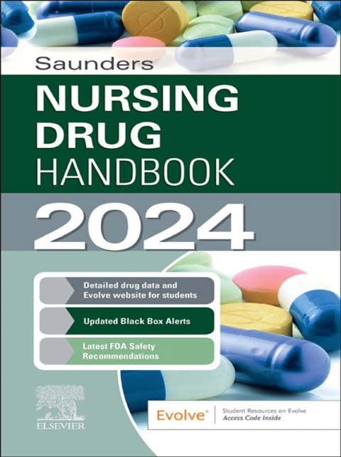 Cover image for book Saunders Nursing Drug Handbook 2024