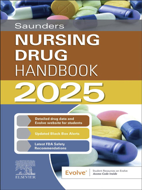 Cover image for book Saunders Nursing Drug Handbook 2025
