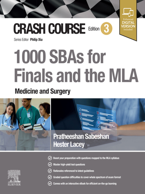 Cover image for book Crash Course: 1000 SBAs for Finals and the Medical Licensing Assessment (MLA)