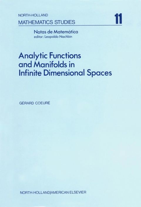 Cover image for book Analytic functions and manifolds in infinite dimensional spaces