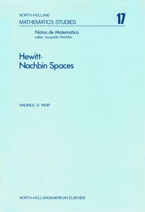 Cover image for book Hewitt-Nachbin spaces