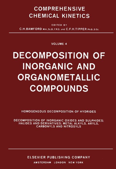 Cover image for book Decomposition of Inorganic and Organometallic Compounds