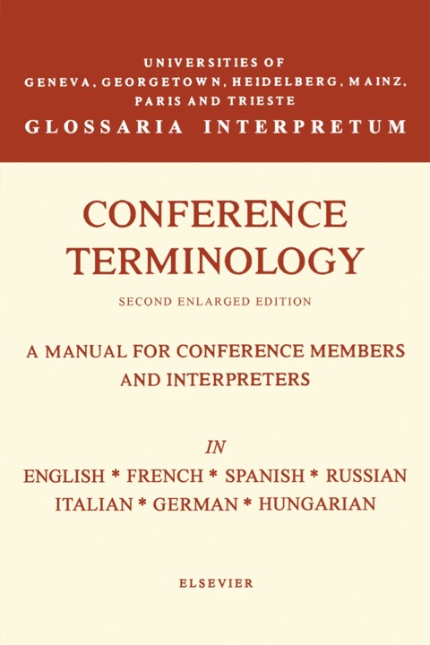 Cover image for book Conference Terminology