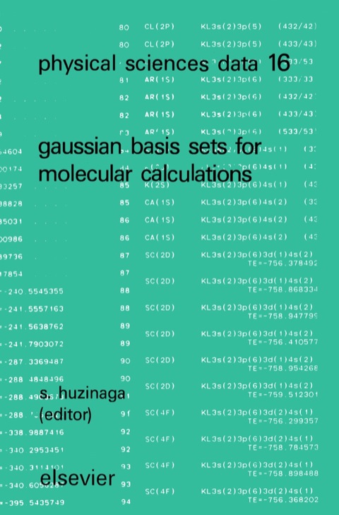 Cover image for book Gaussian Basis Sets for Molecular Calculations