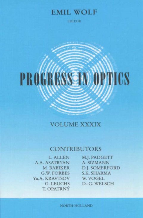 Cover image for book Progress in Optics Volume 39